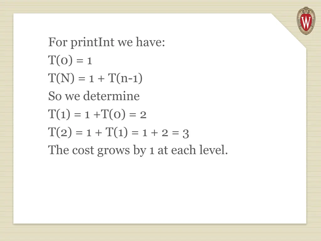 for printint we have