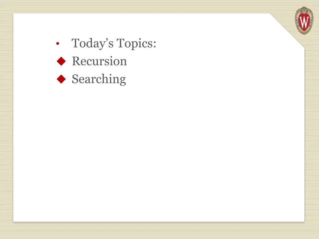 today s topics