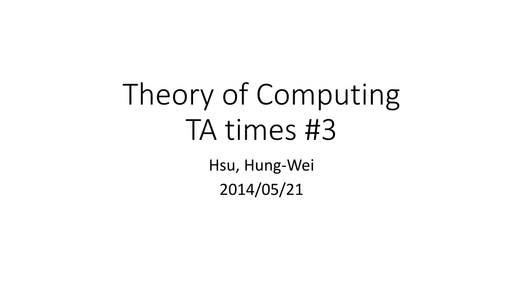 theory of computing ta times 3