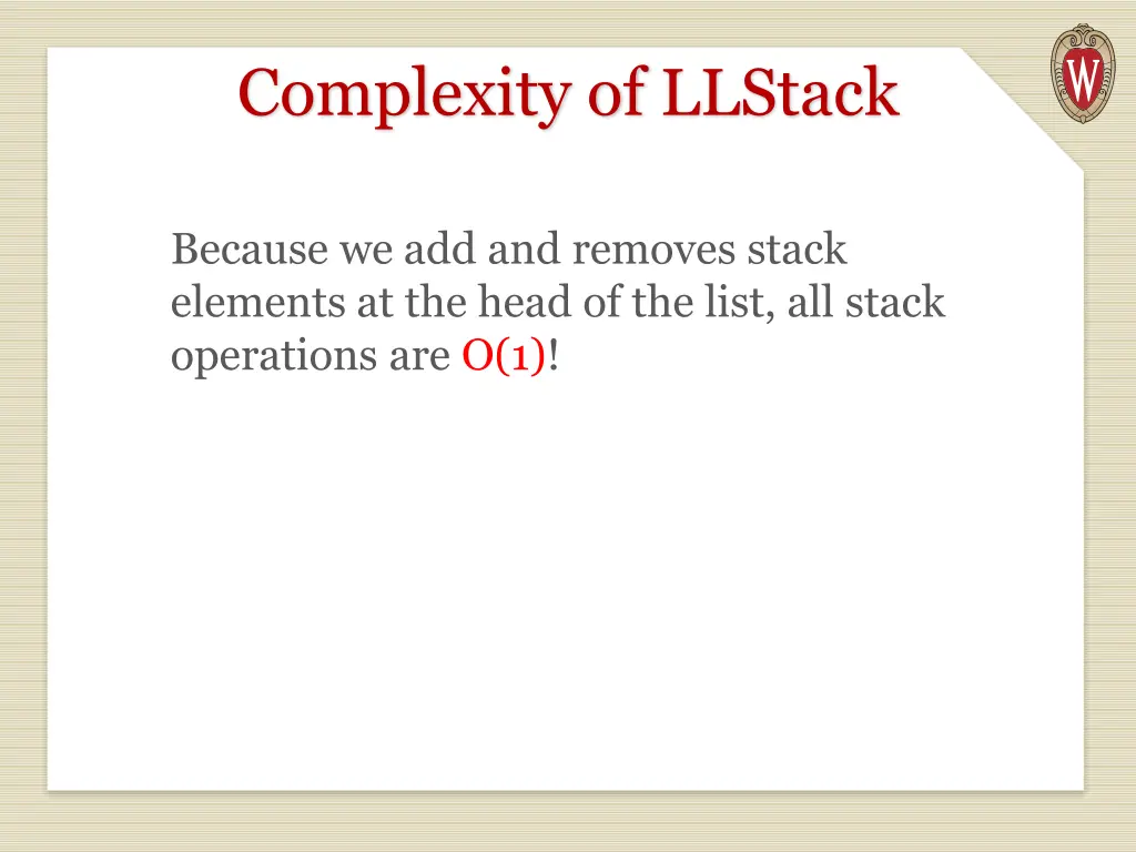 complexity of llstack