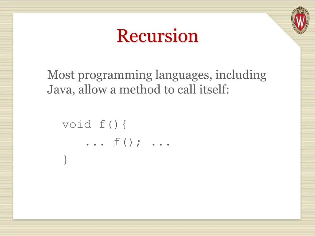 recursion