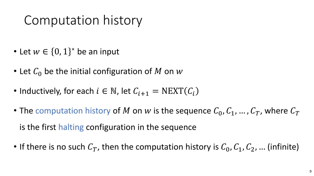 computation history