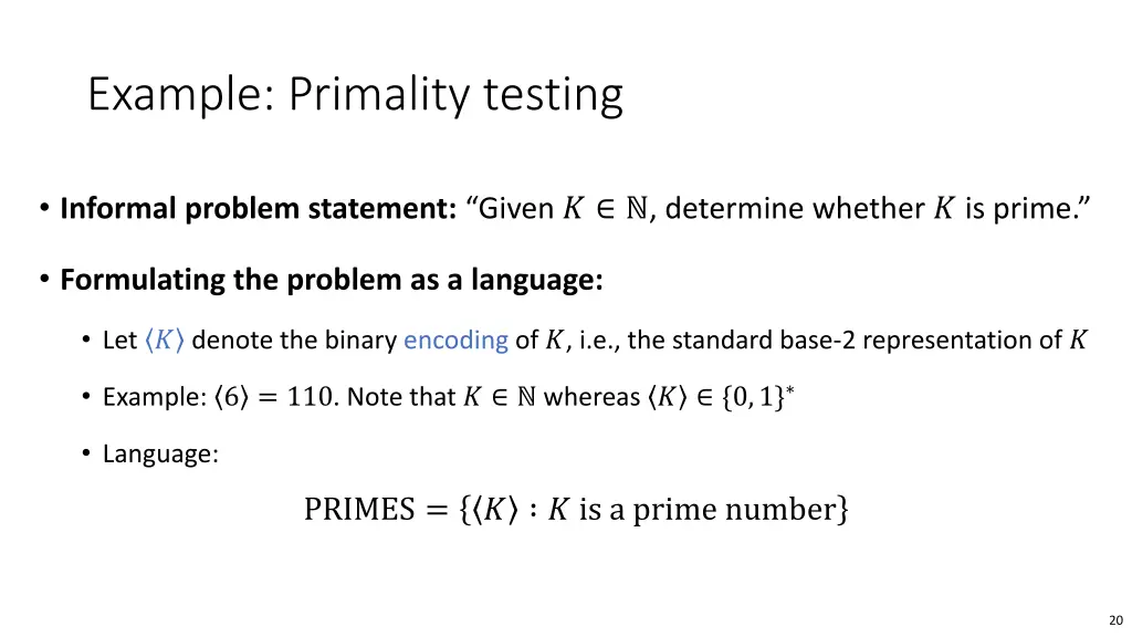 example primality testing