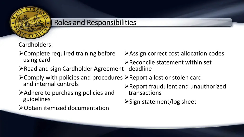 roles and responsibilities roles