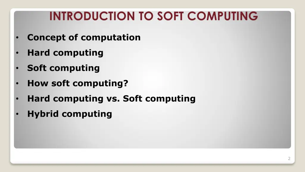 introduction to soft computing