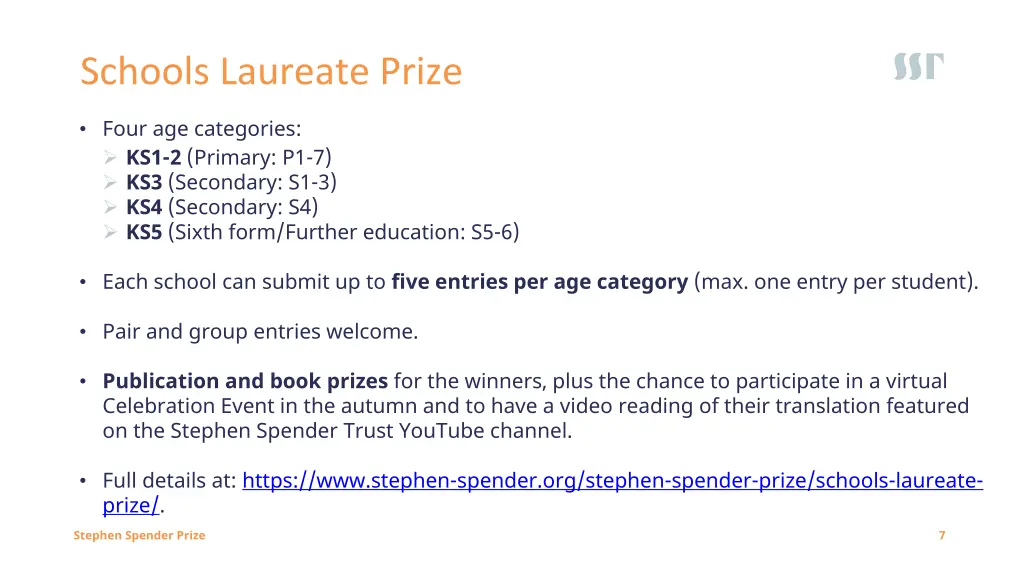 schools laureate prize 2