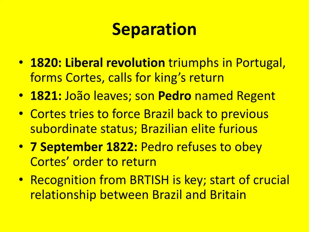 separation