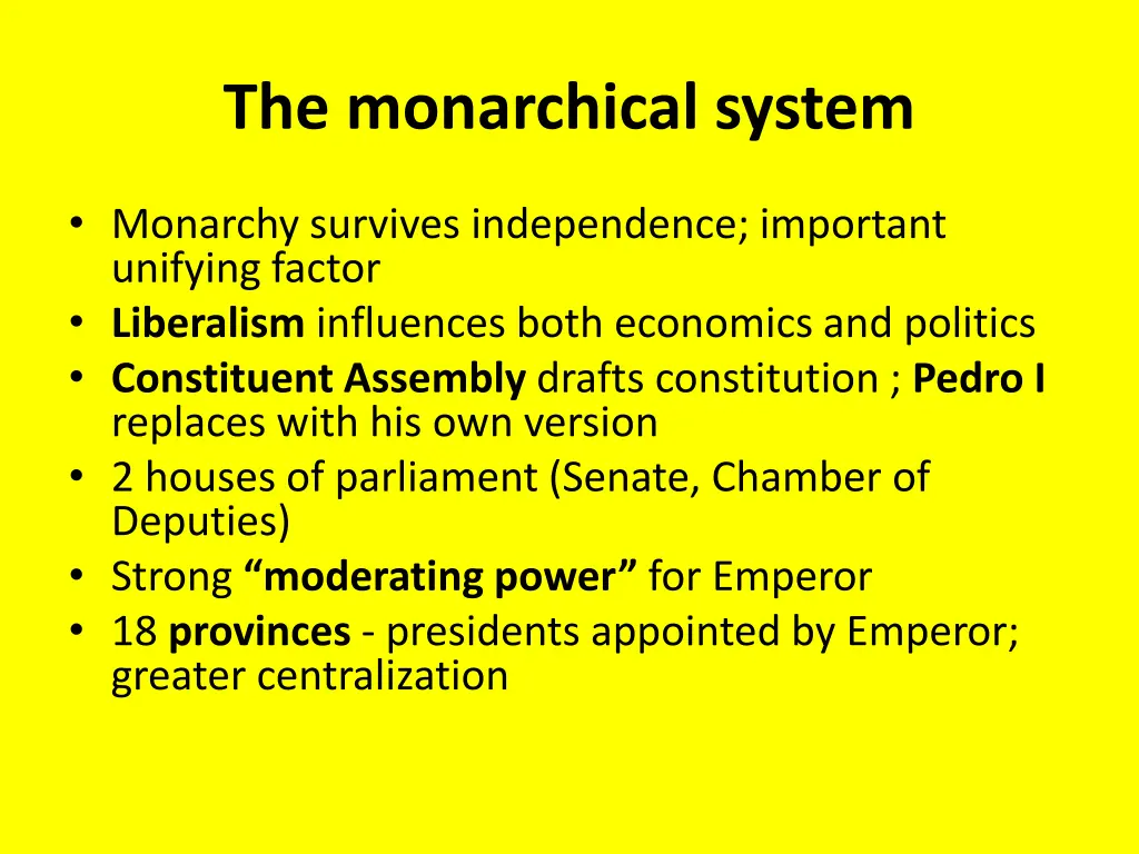the monarchical system 1