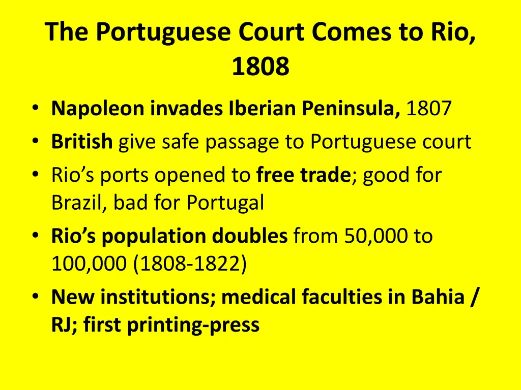 the portuguese court comes to rio 1808