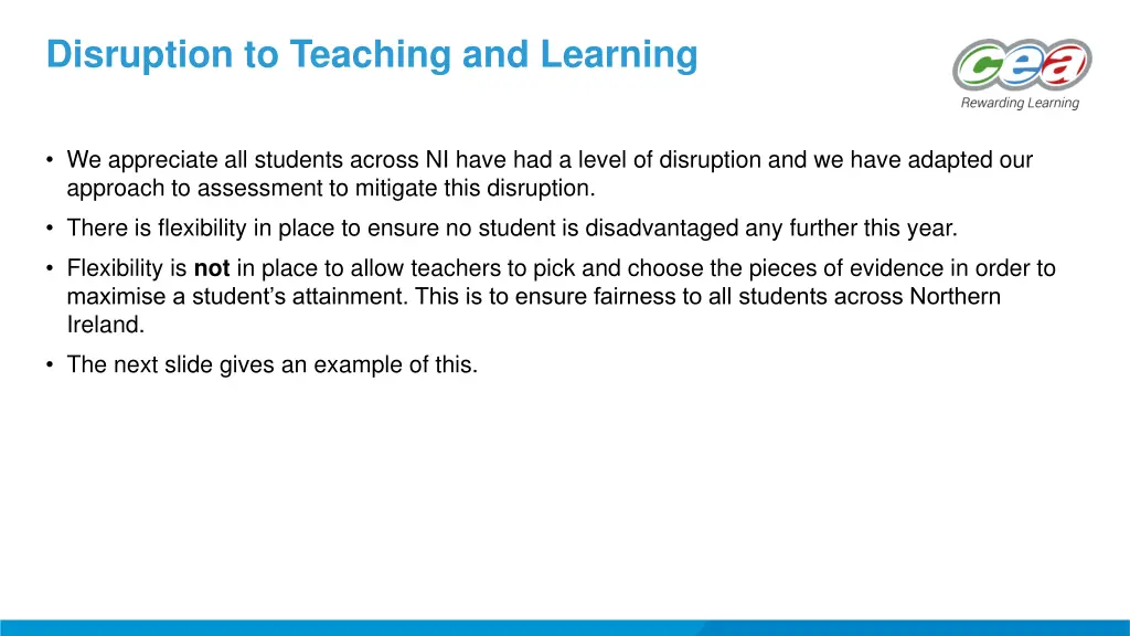 disruption to teaching and learning