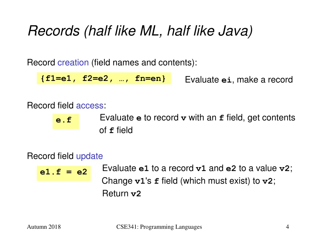 records half like ml half like java