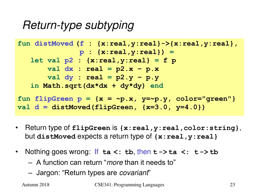 return type subtyping