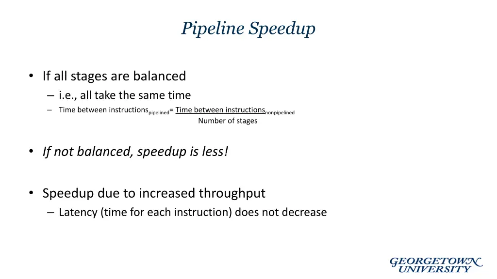 pipeline speedup