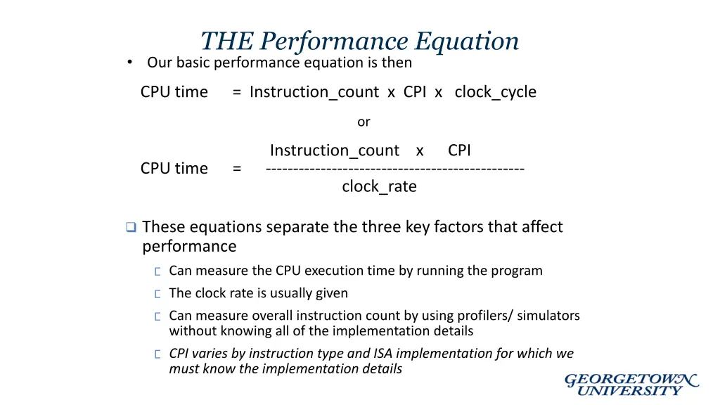 the performance equation our basic performance