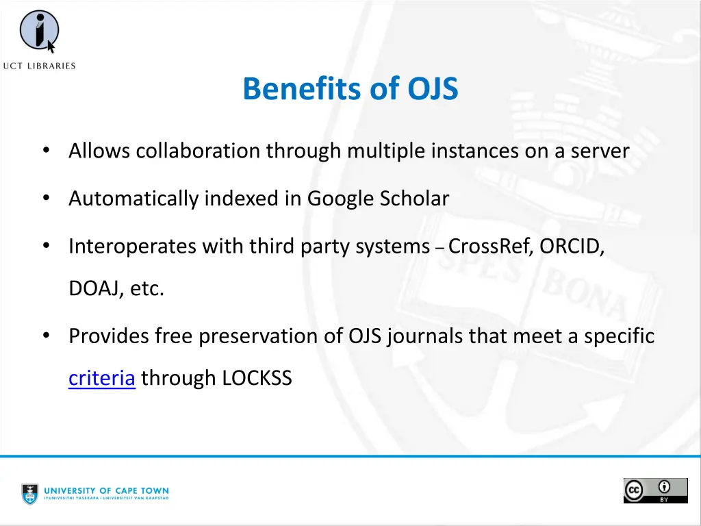 benefits of ojs