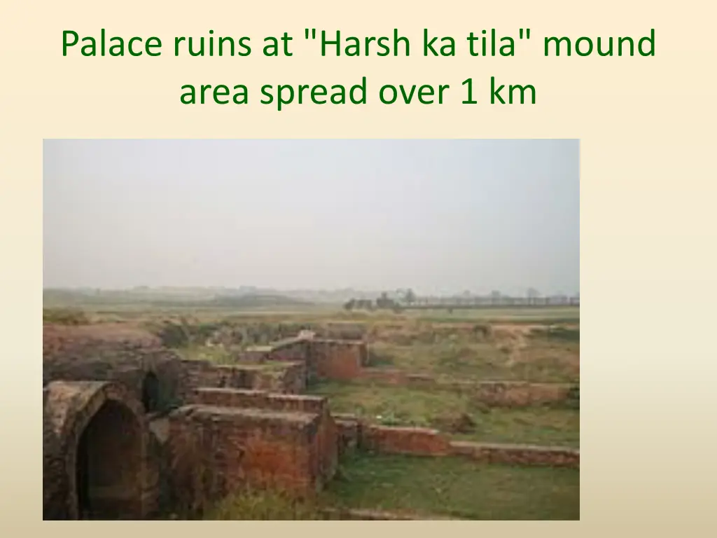 palace ruins at harsh ka tila mound area spread