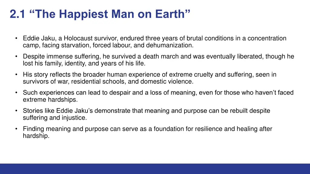 2 1 the happiest man on earth
