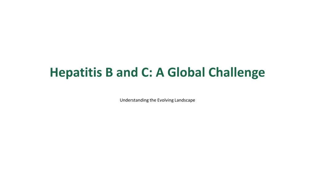 hepatitis b and c a global challenge