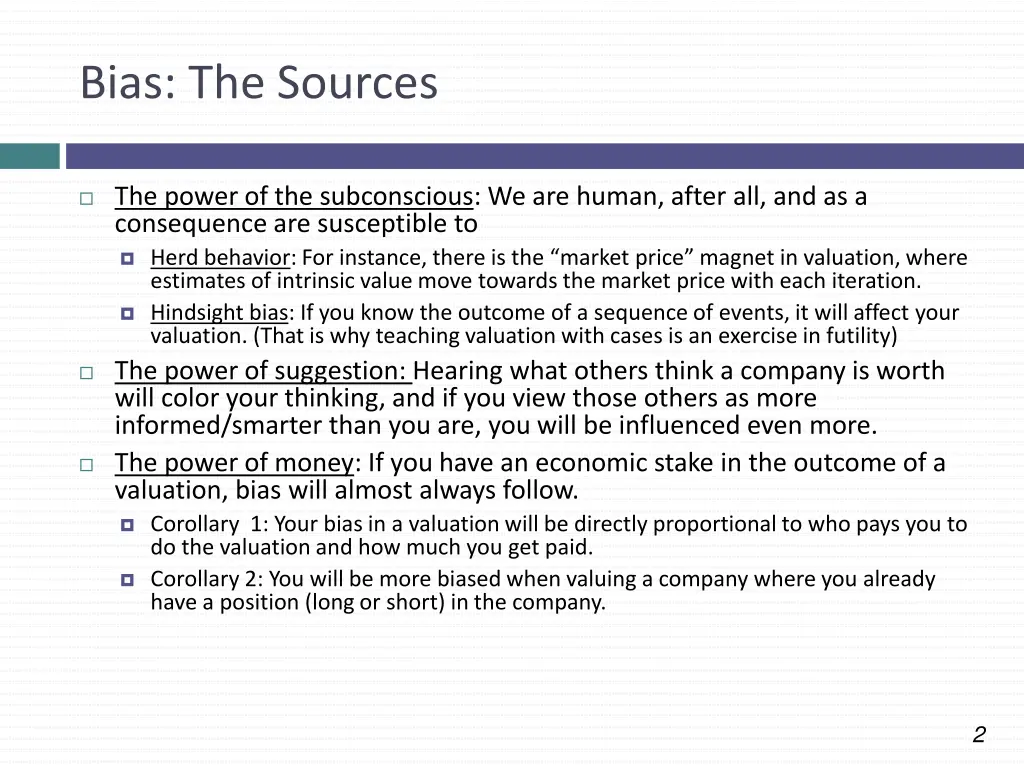 bias the sources
