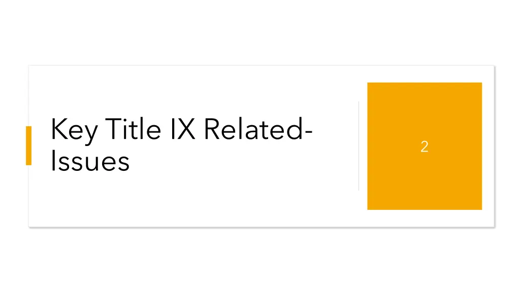 key title ix related issues