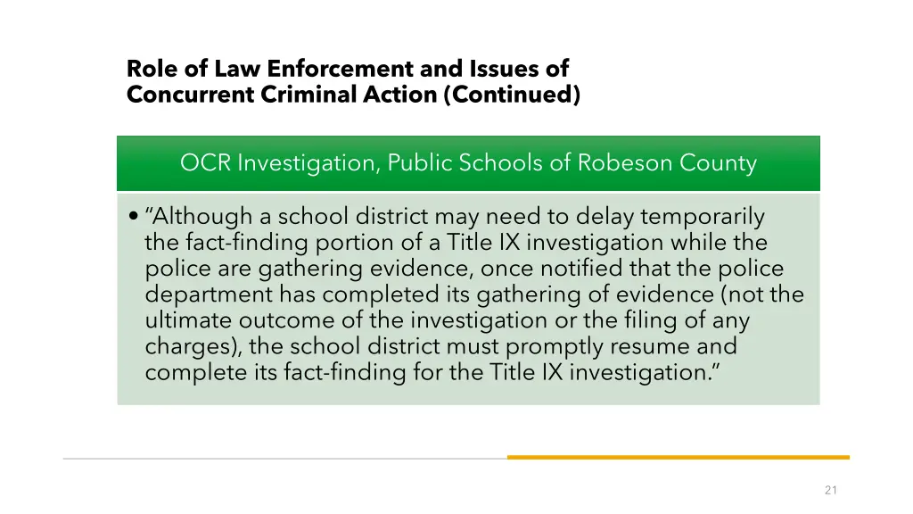 role of law enforcement and issues of concurrent 1