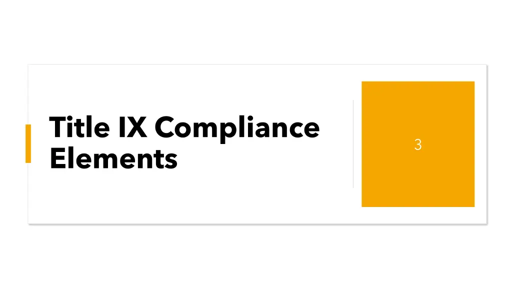 title ix compliance elements