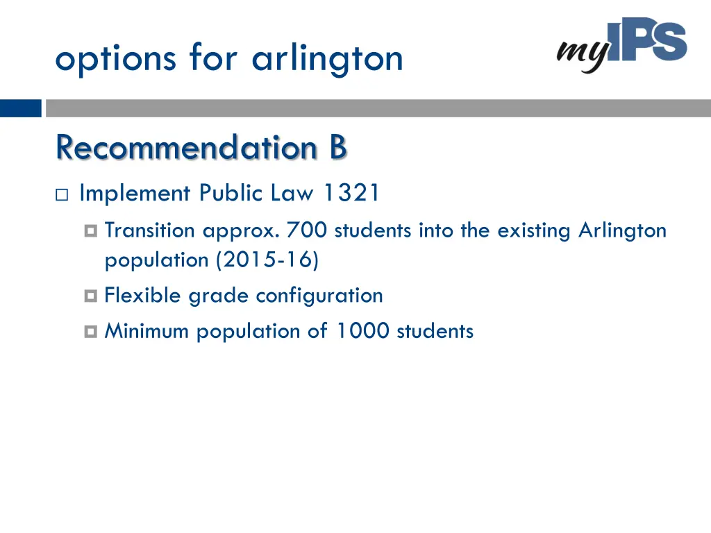 options for arlington 1