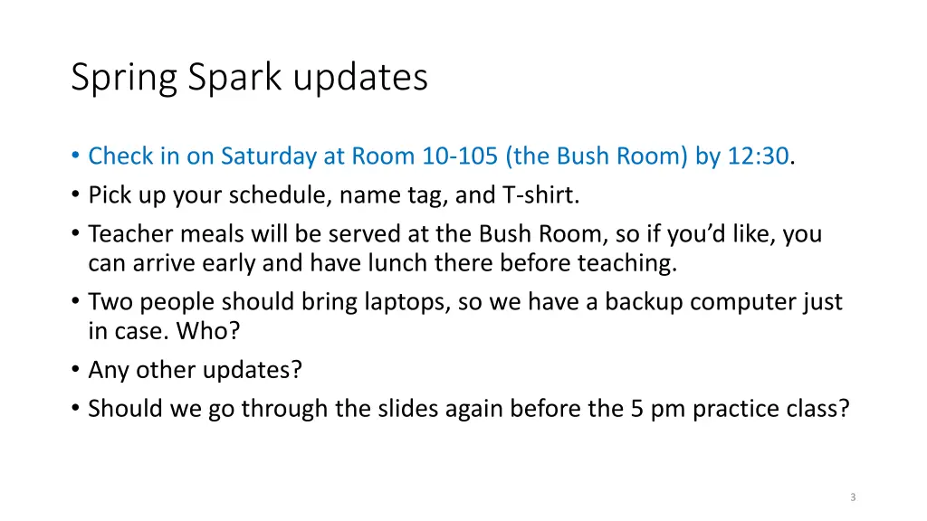 spring spark updates