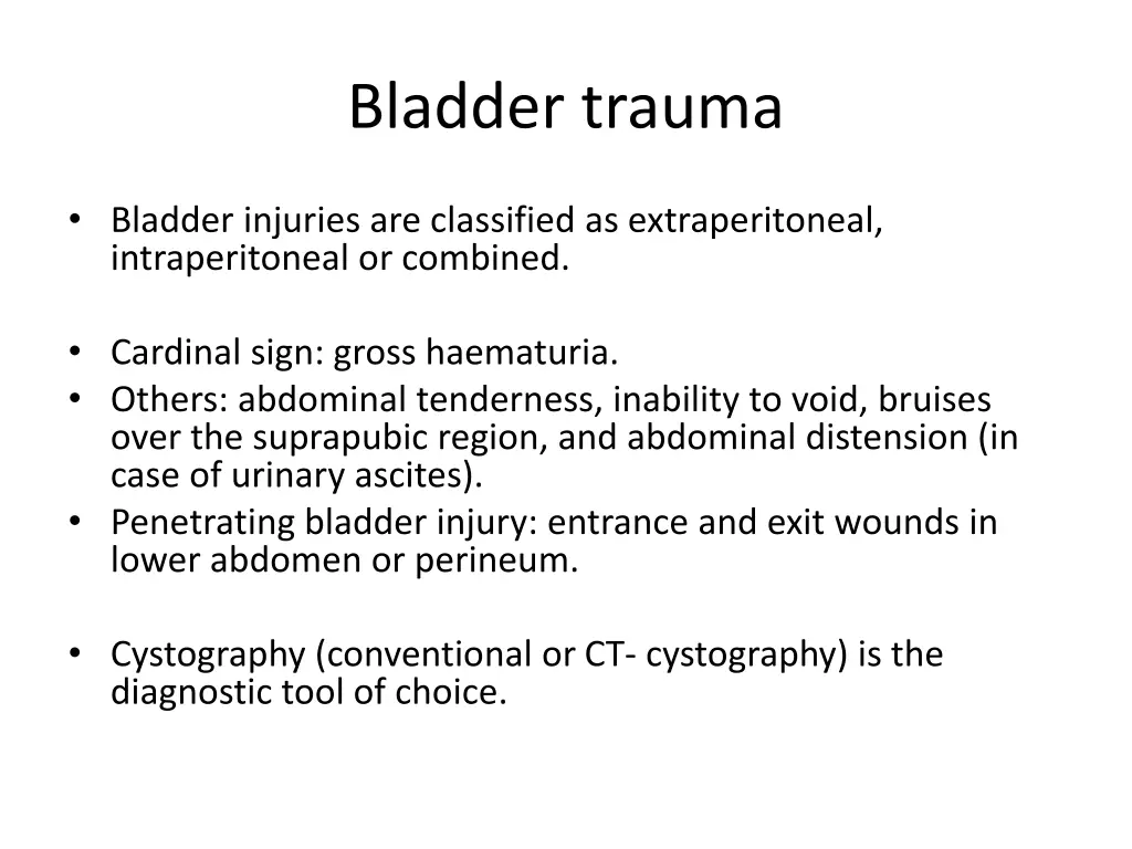 bladder trauma