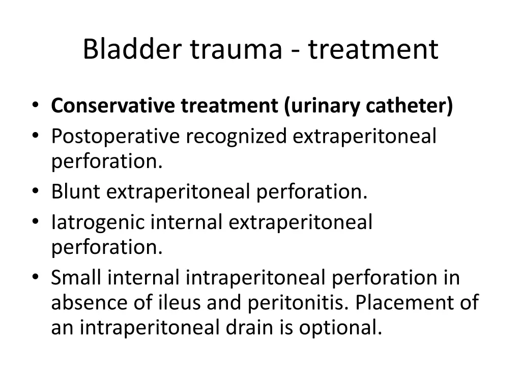 bladder trauma treatment 1
