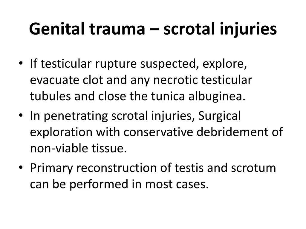 genital trauma scrotal injuries