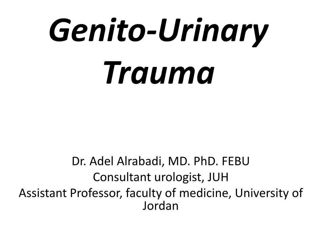 genito urinary trauma