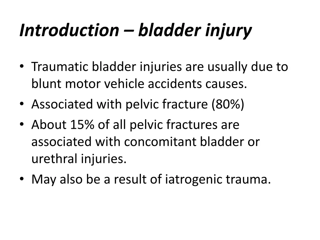 introduction bladder injury