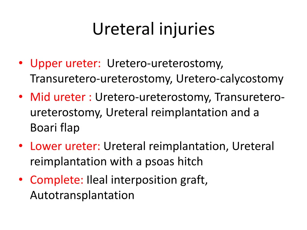 ureteral injuries 2