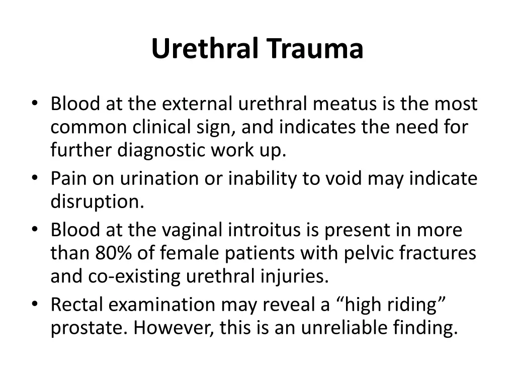 urethral trauma
