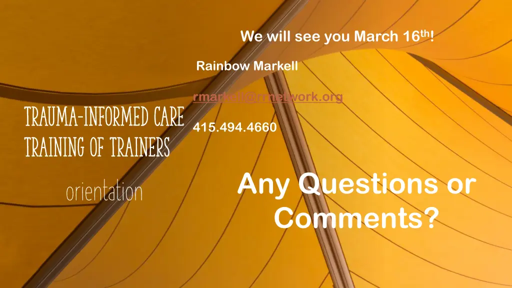 we will see you march 16 th 1