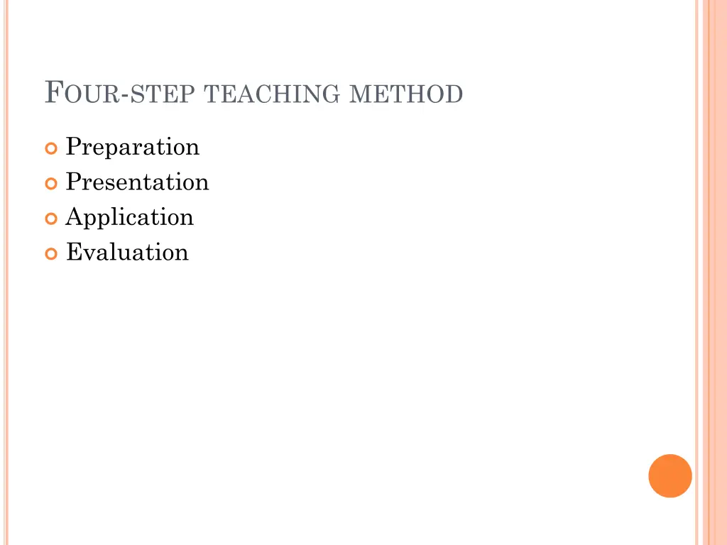 f our step teaching method