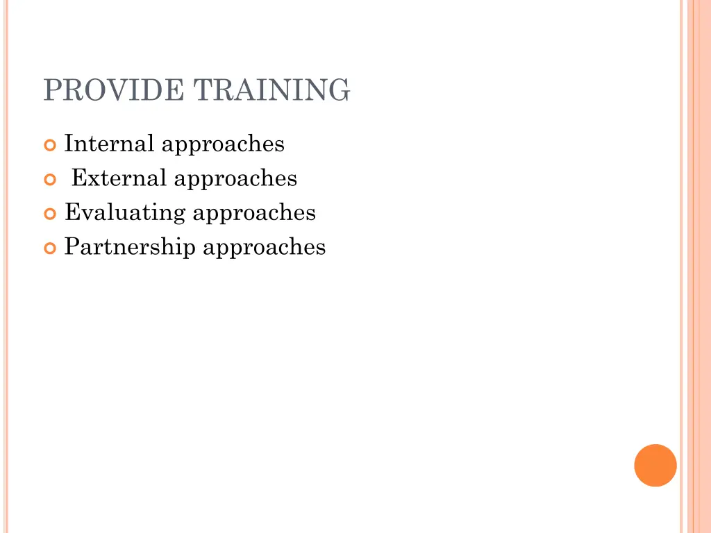 provide training