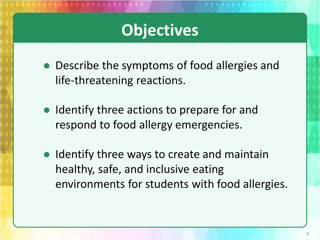 objectives