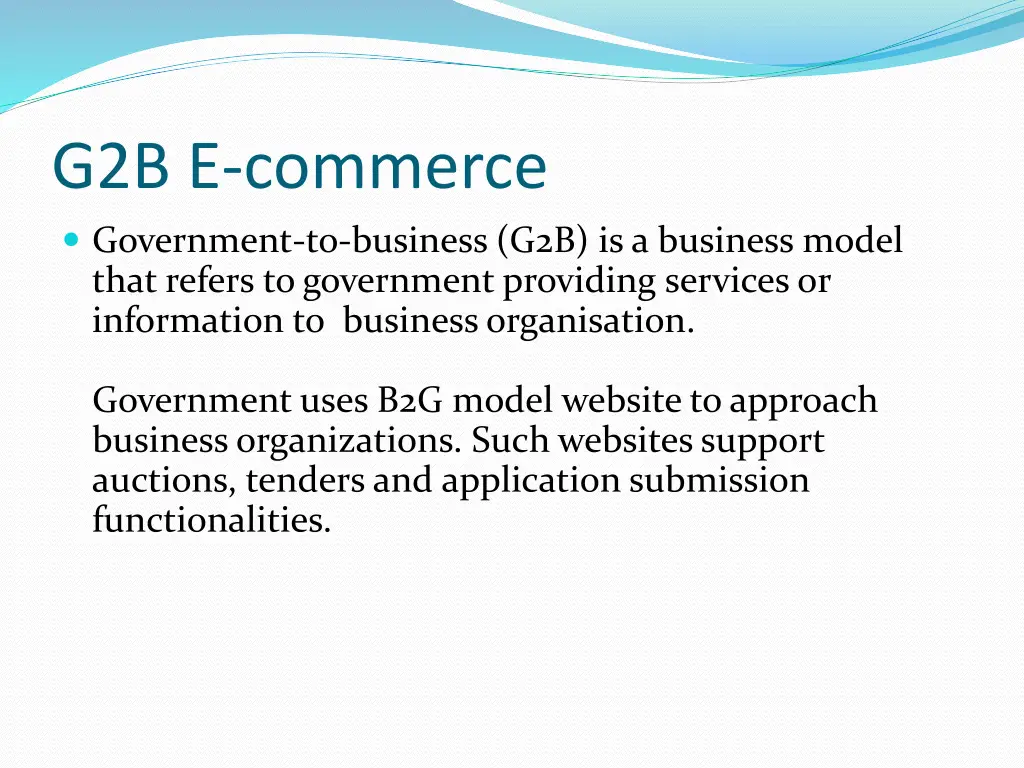 g2b e commerce government to business