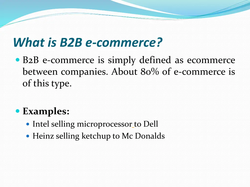 what is b2b e commerce