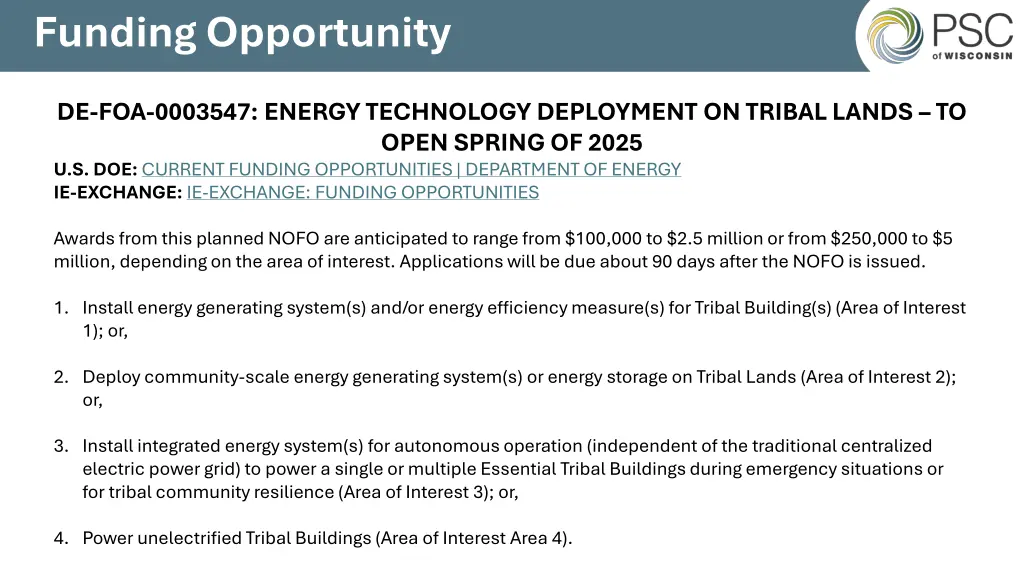funding opportunity