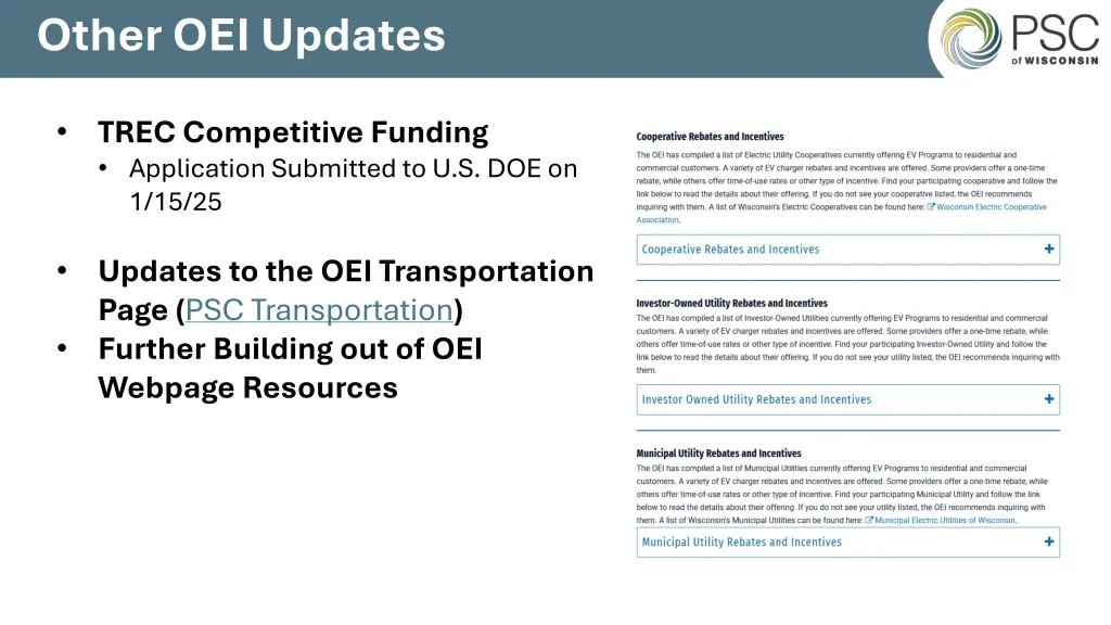 other oei updates