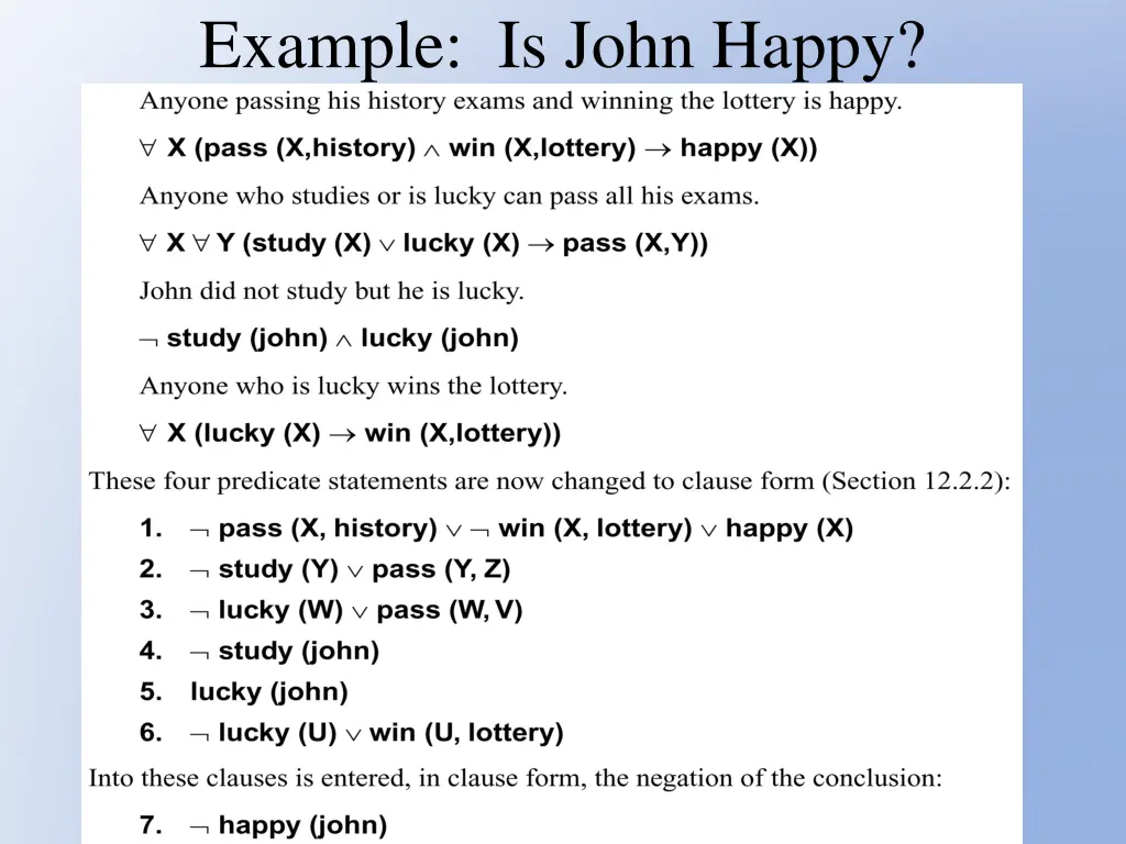 example is john happy