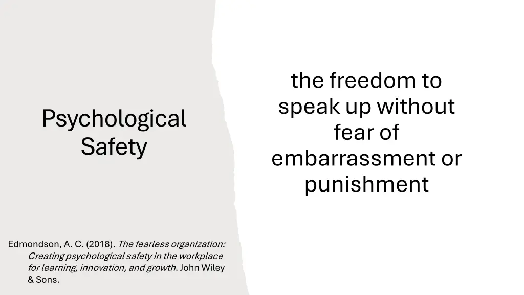 the freedom to speak up without fear