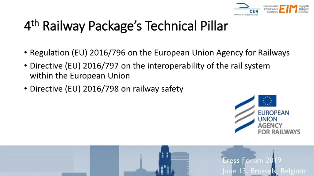 4 4 th th railway package s technical pillar