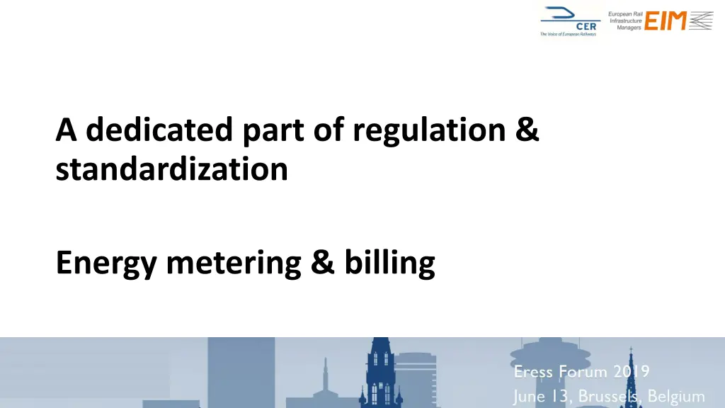 a dedicated part of regulation standardization