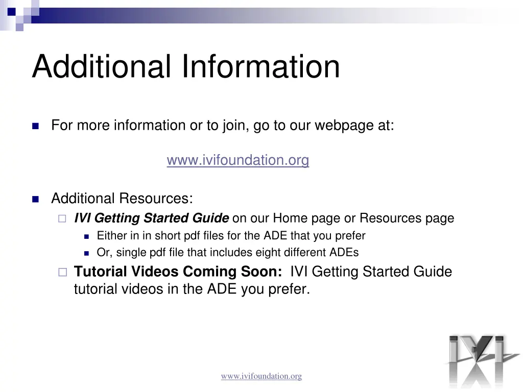 additional information