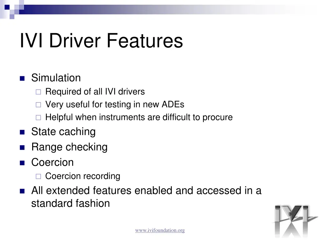 ivi driver features