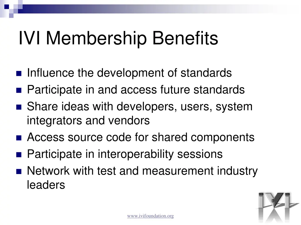 ivi membership benefits
